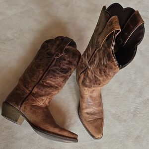 Rustic Western Heeled Boots